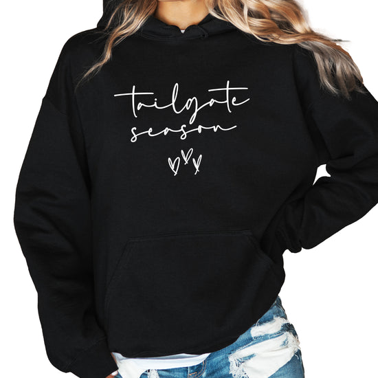 Tailgate Season hoodie Black front view
