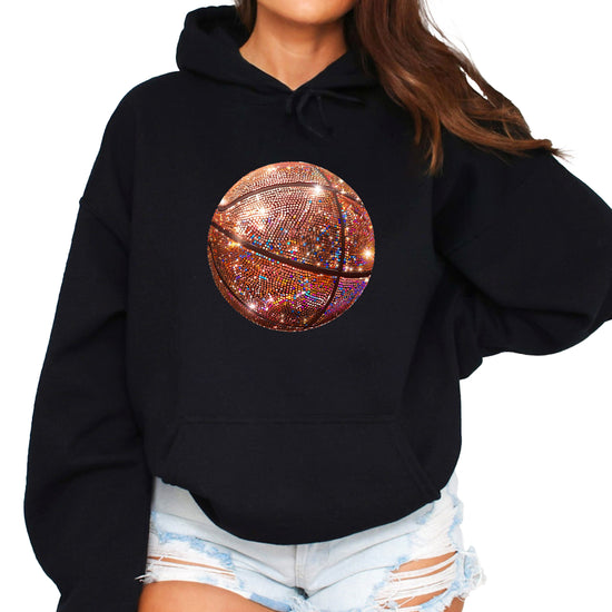 Glitter basketball hoodie in Black - view 1