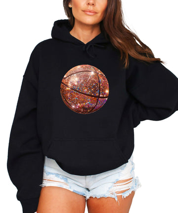 Glitter basketball hoodie in Black - view 1