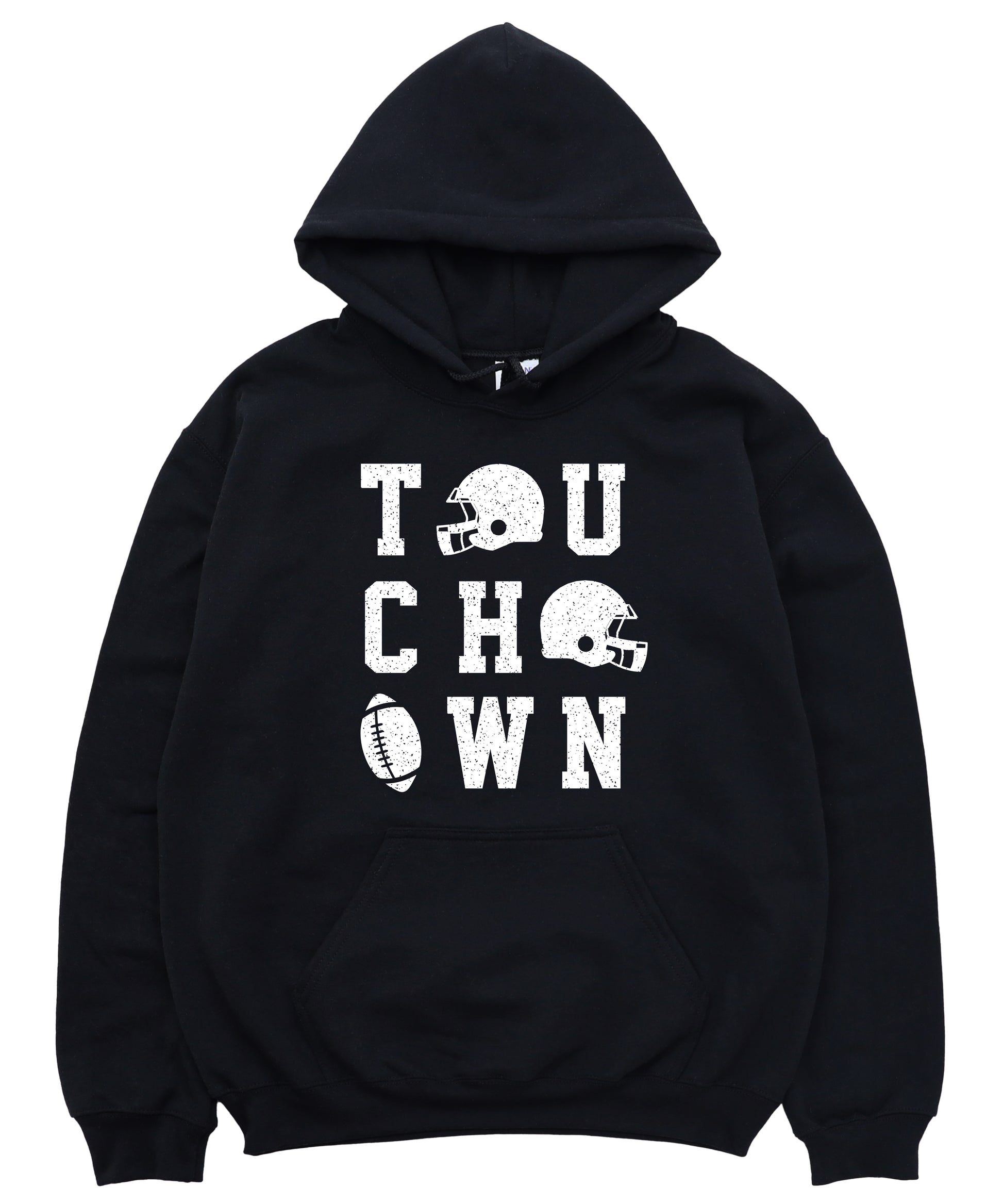 Touchdown football hoodie Black view 1