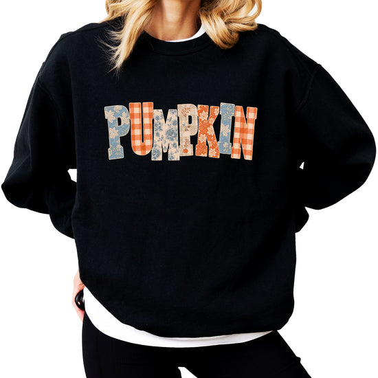 Pumpkin Patch Fall Sweatshirt Black Sweatshirt view 1