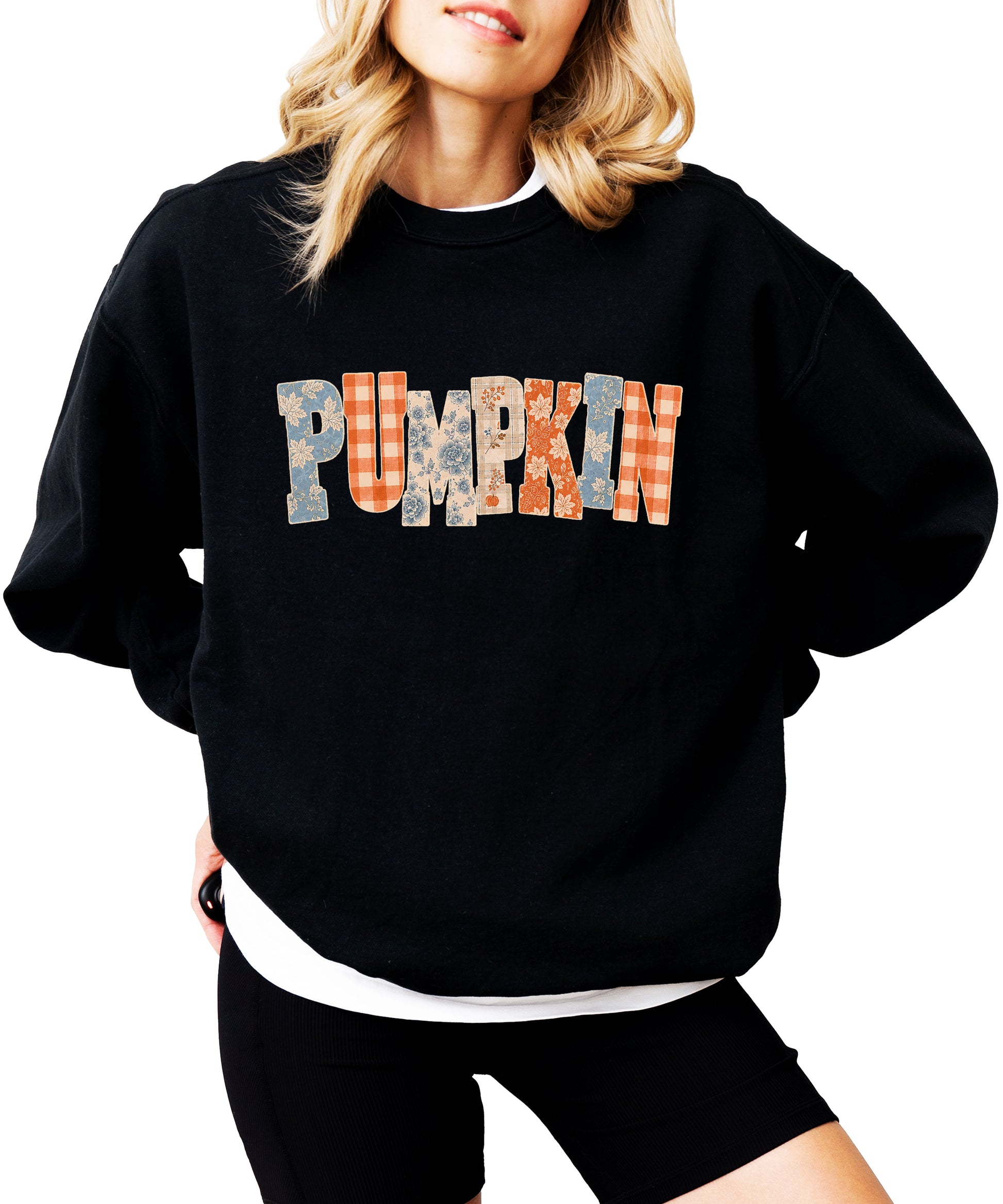 Pumpkin Patch Fall Sweatshirt Black Sweatshirt view 1