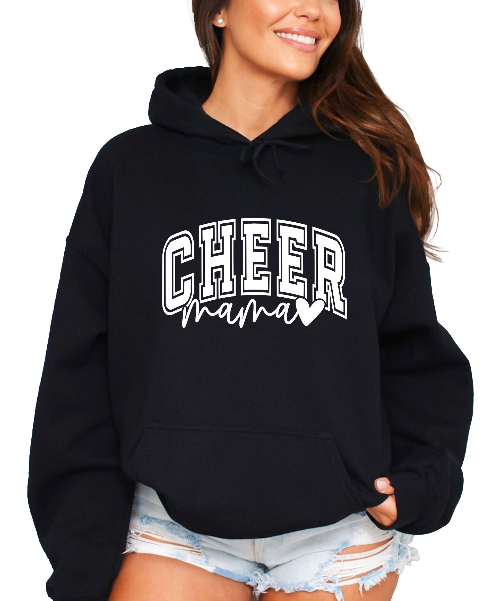 Cheer Mama Black Hoodie for Women - view 1