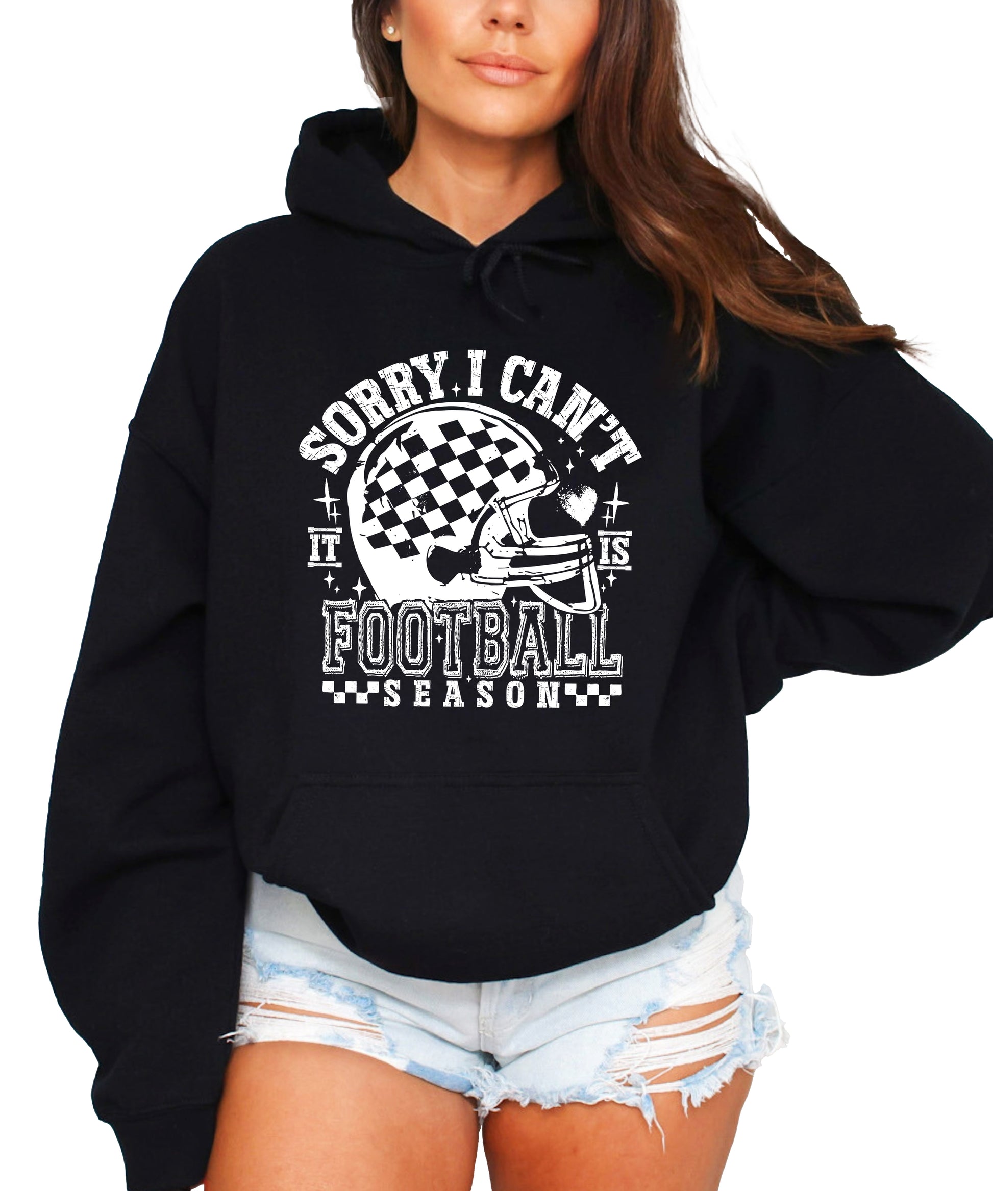 Sorry I Can't It Is Football Season hoodie - Black Hoodie - B1