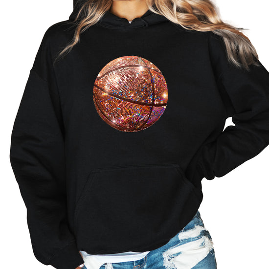 Glitter basketball hoodie in Black - view 2