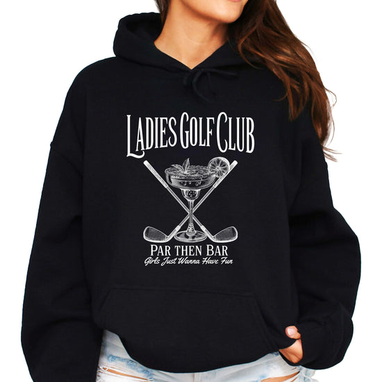Ladies Golf Club Par Then Bar Hoodie for Women - Black 2