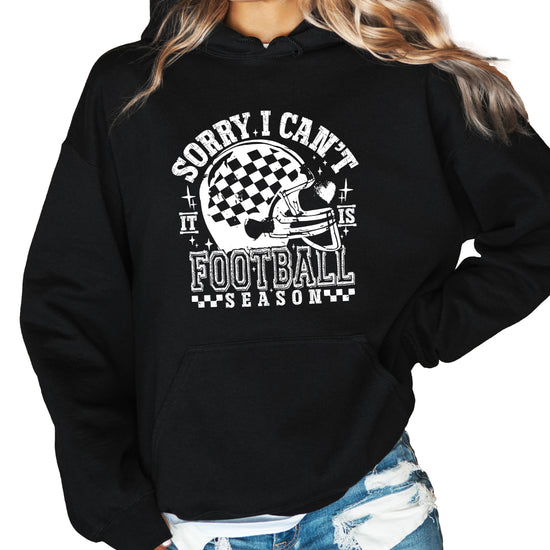 Sorry I Can't It Is Football Season hoodie - Black Hoodie - B2