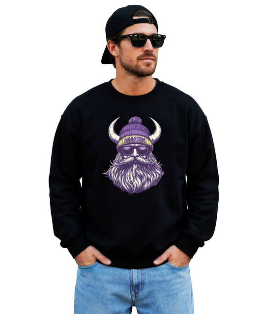 Vikings Team Spirit Sweatshirt for Adults, Youth & Toddlers - Game Day Crewneck