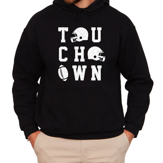 Touchdown football hoodie Black view 3