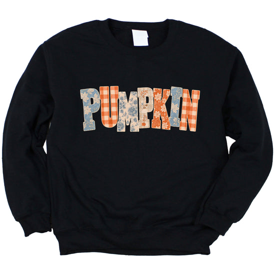 Pumpkin Patch Fall Sweatshirt Black Sweatshirt view 3