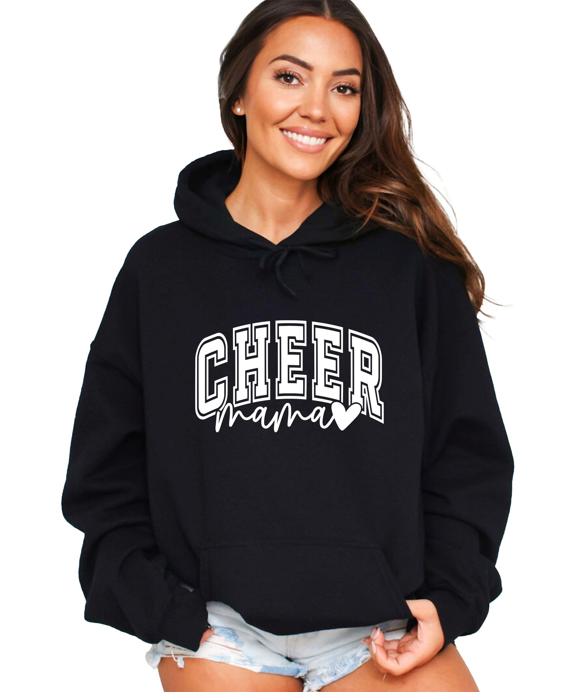 Cheer Mama Black Hoodie for Women - view 3