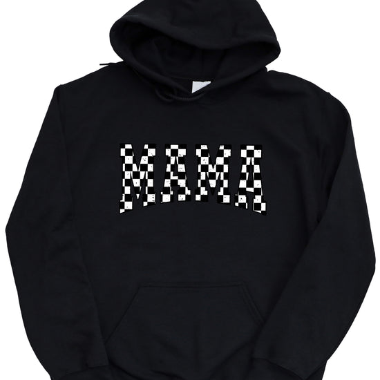 Checkered Mama hoodie for women in Black - view 3