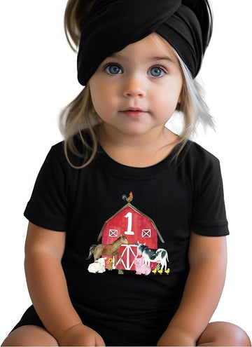 Farm Animal 1st Birthday Boy Shirt - First Birthday Outfit