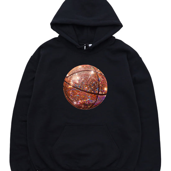 Glitter basketball hoodie in Black - view 3