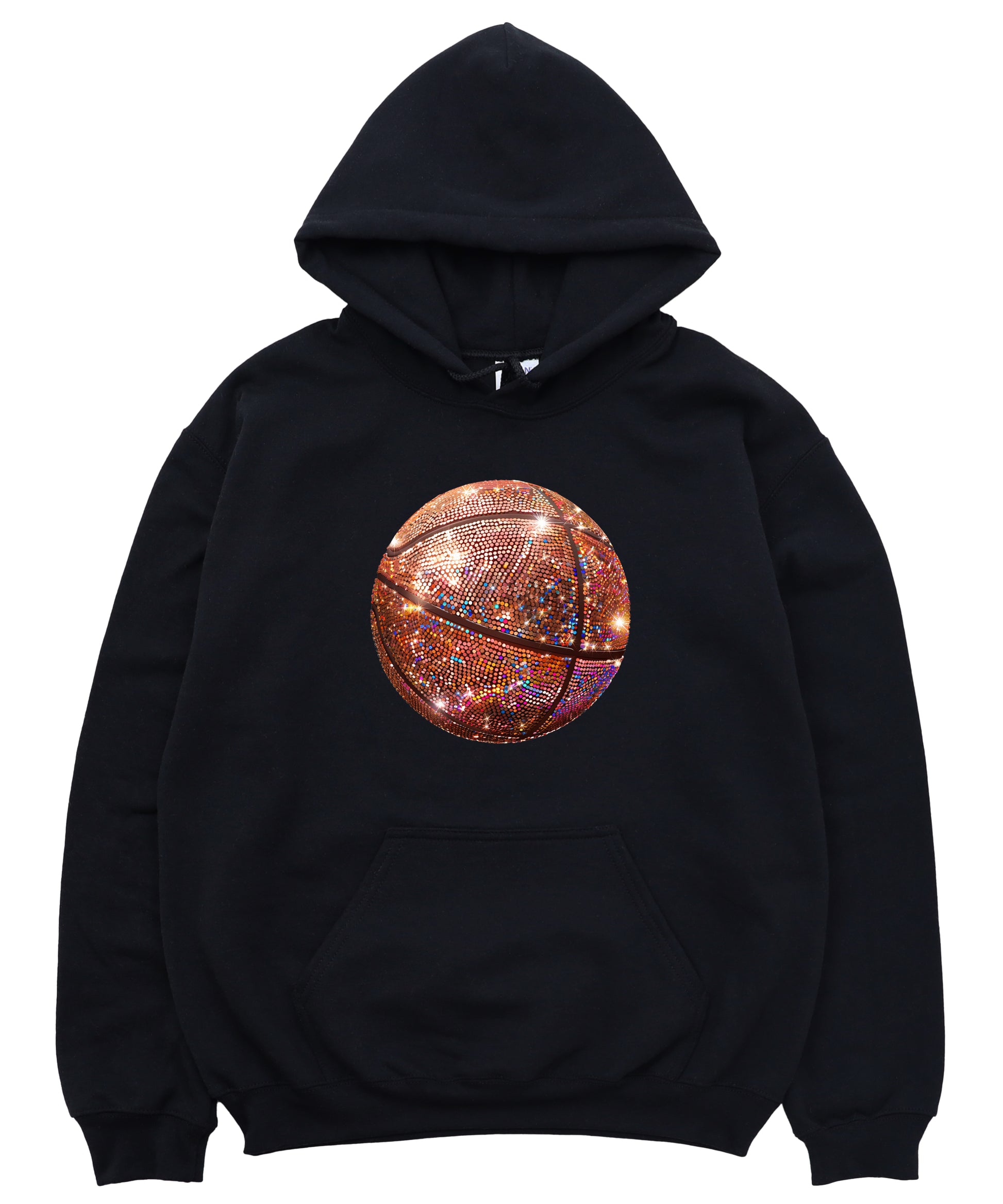 Glitter basketball hoodie in Black - view 3