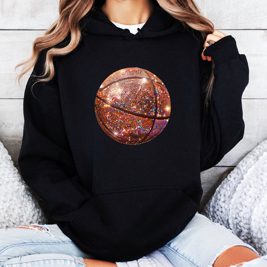 Glitter basketball hoodie in Black - view 4