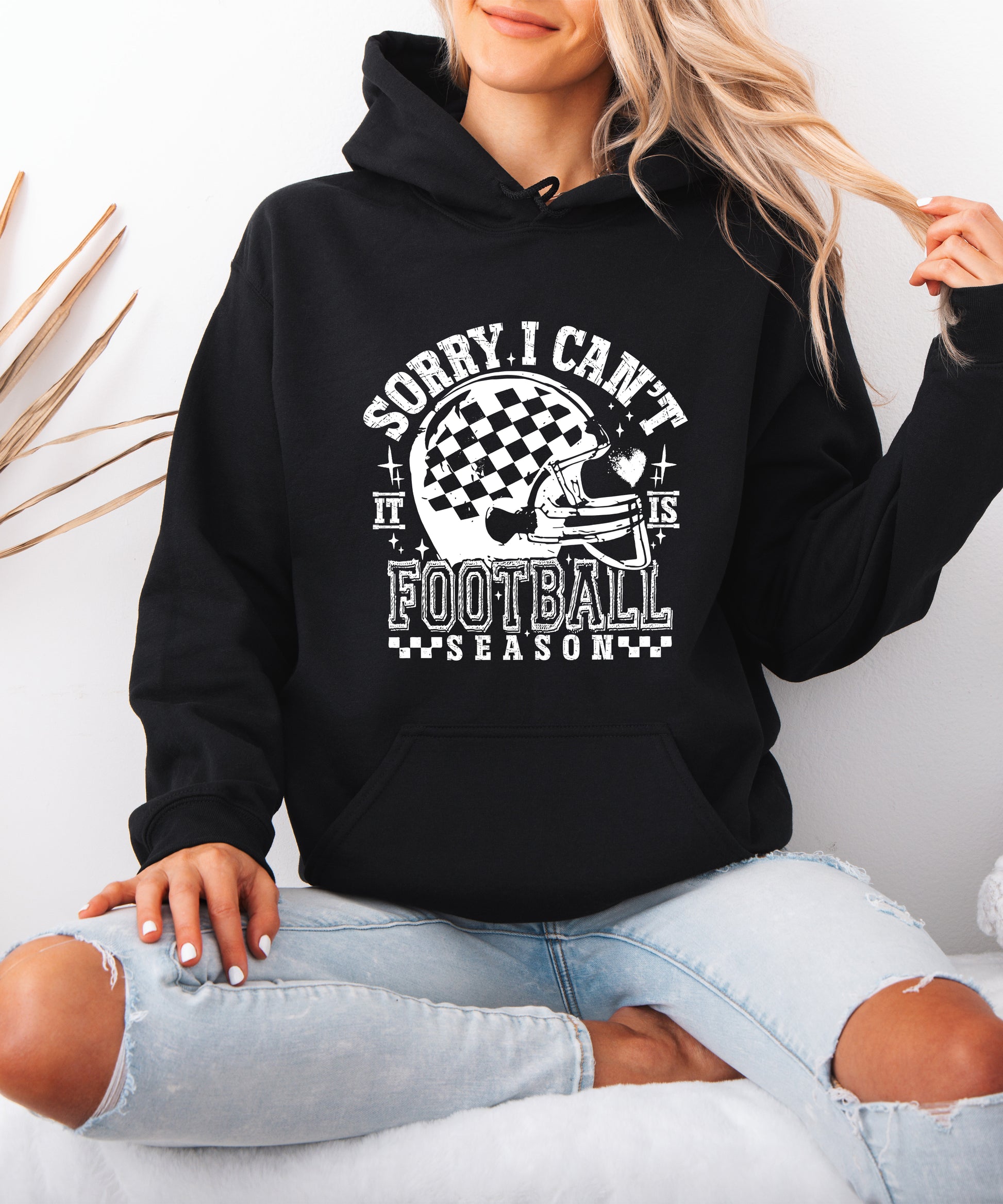 Sorry I Can't It Is Football Season hoodie - Black Hoodie - B4