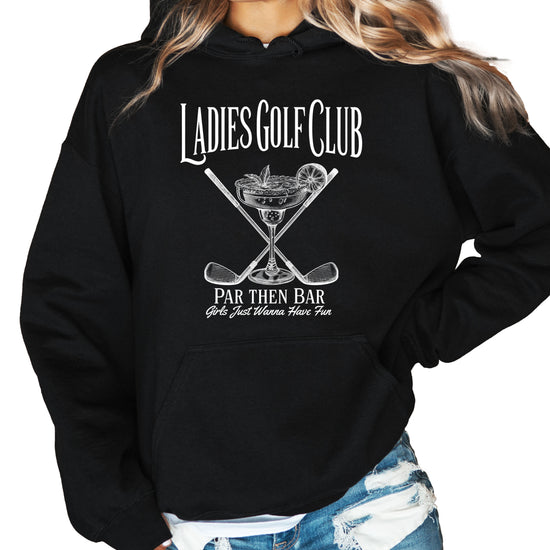 Ladies Golf Club Par Then Bar Hoodie for Women - Black 4