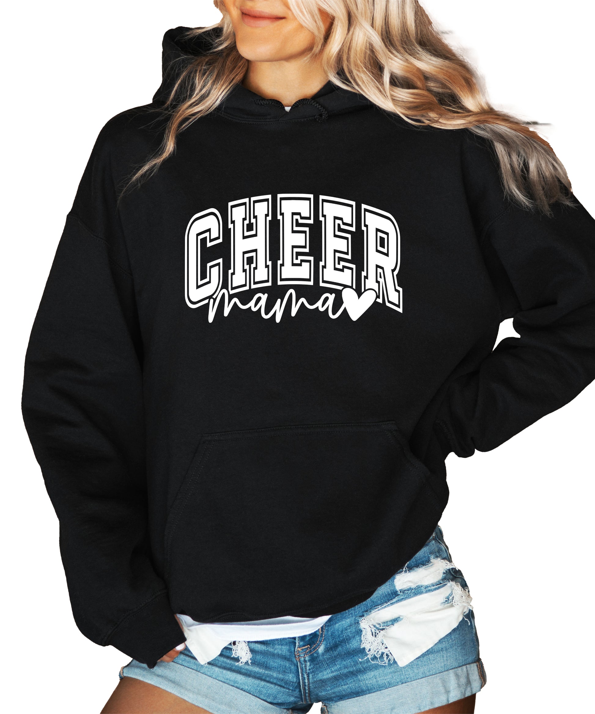 Cheer Mama Black Hoodie for Women - view 4