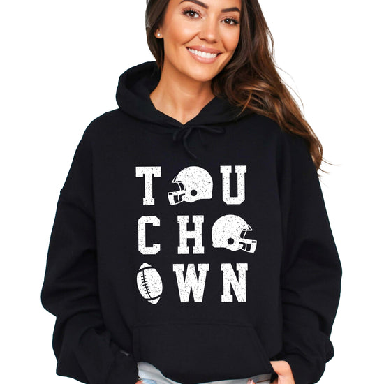 Touchdown football hoodie Black view 5