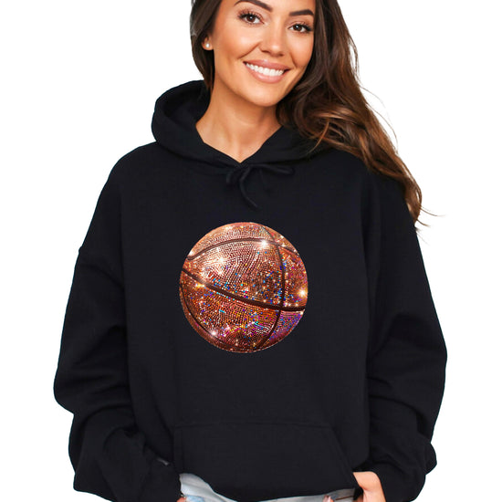 Glitter basketball hoodie in Black - view 5