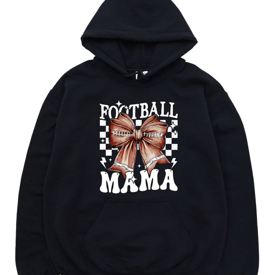 Football Mama Hoodie for Women – Black view 6
