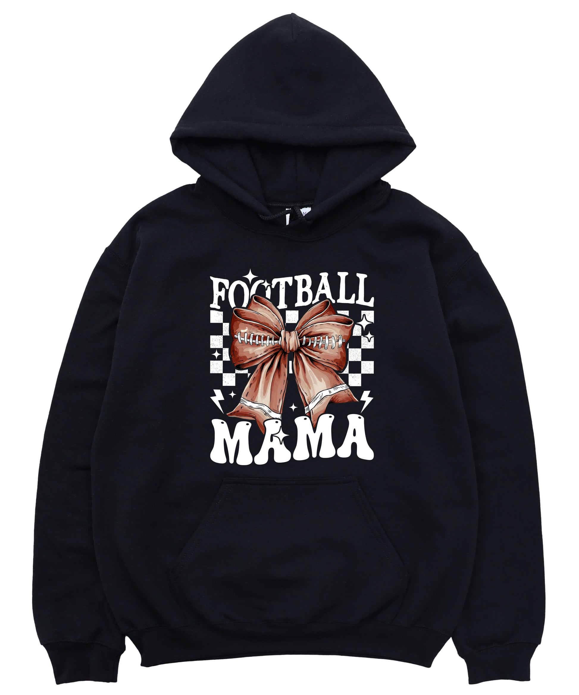 Football Mama Hoodie for Women – Black view 6