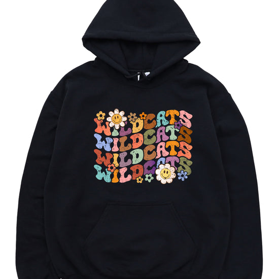 Wildcats Retro Floral Hoodie - Black view 6