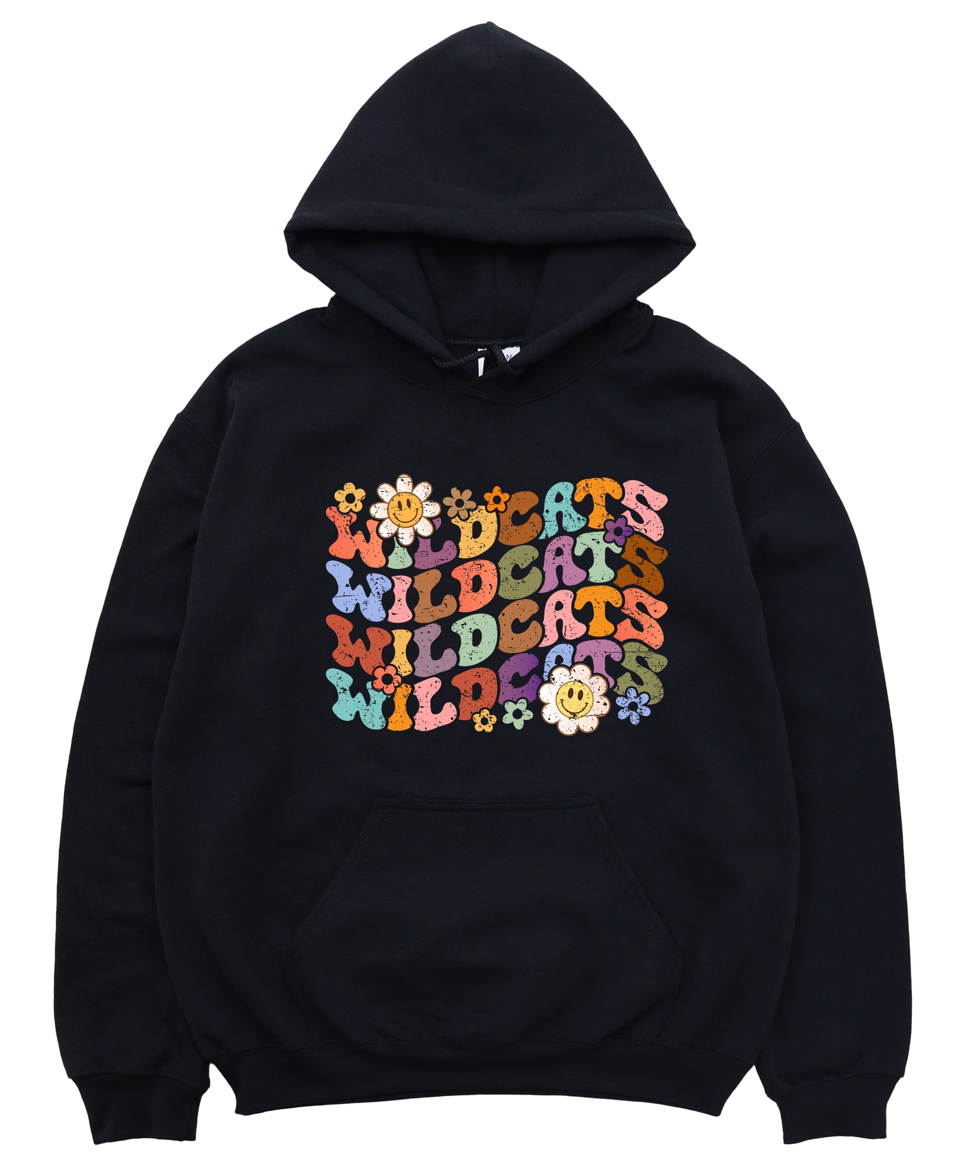 Wildcats Retro Floral Hoodie - Black view 6