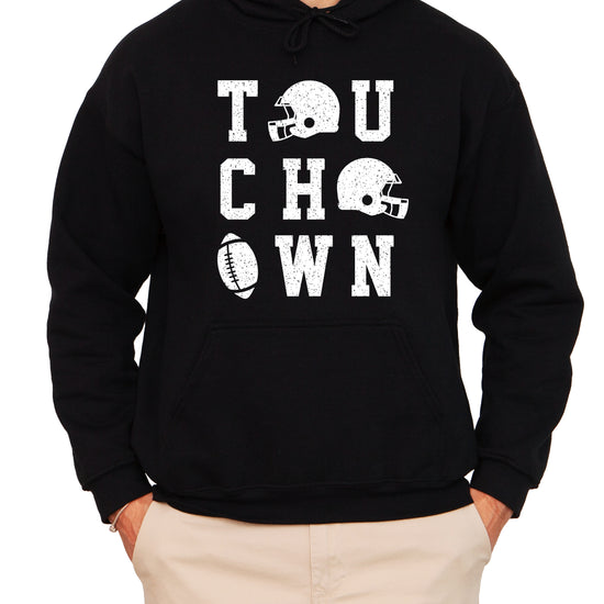 Touchdown football hoodie Black view 6