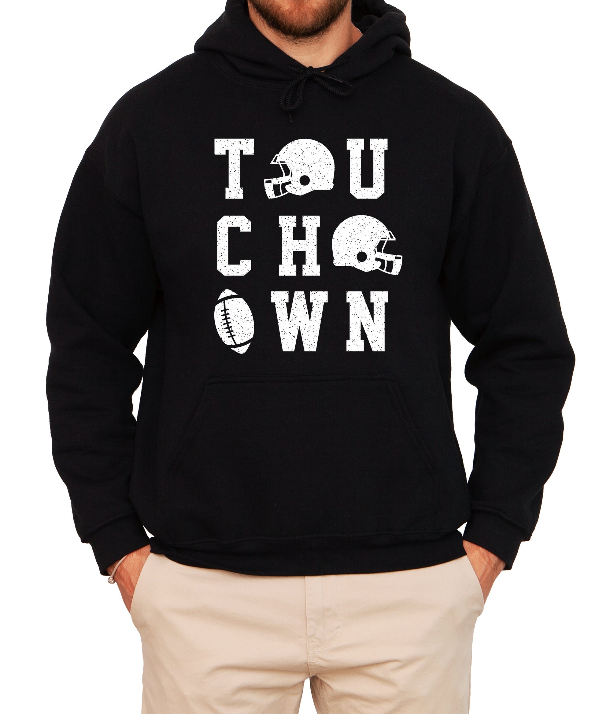 Touchdown football hoodie Black view 6