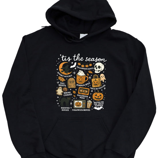 Tis The Season Halloween retro collage hoodie in Black - view 6
