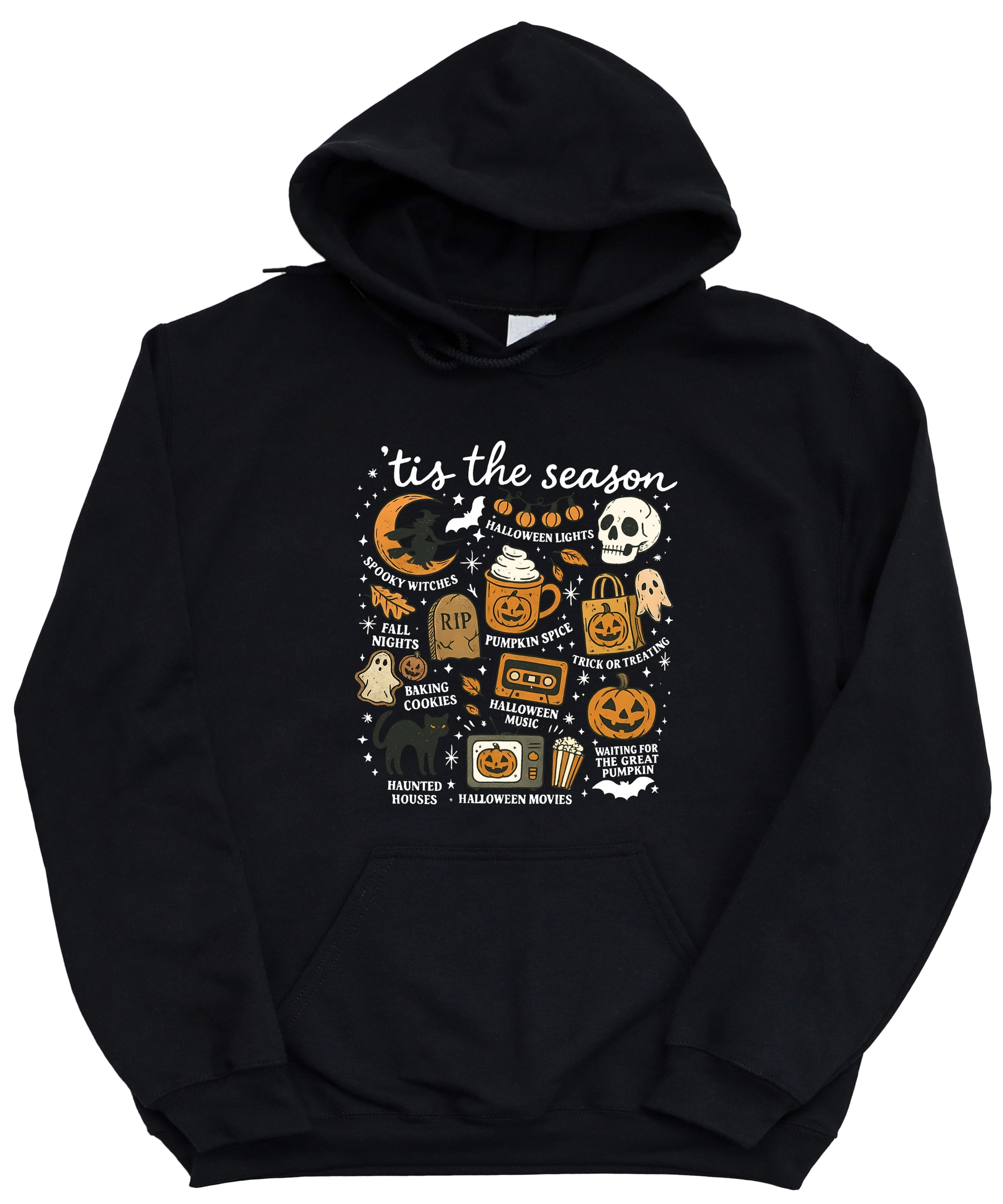 Tis The Season Halloween retro collage hoodie in Black - view 6