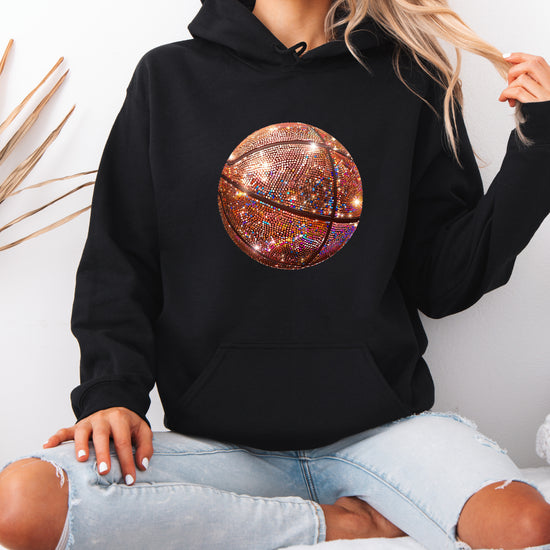 Glitter basketball hoodie in Black - view 6