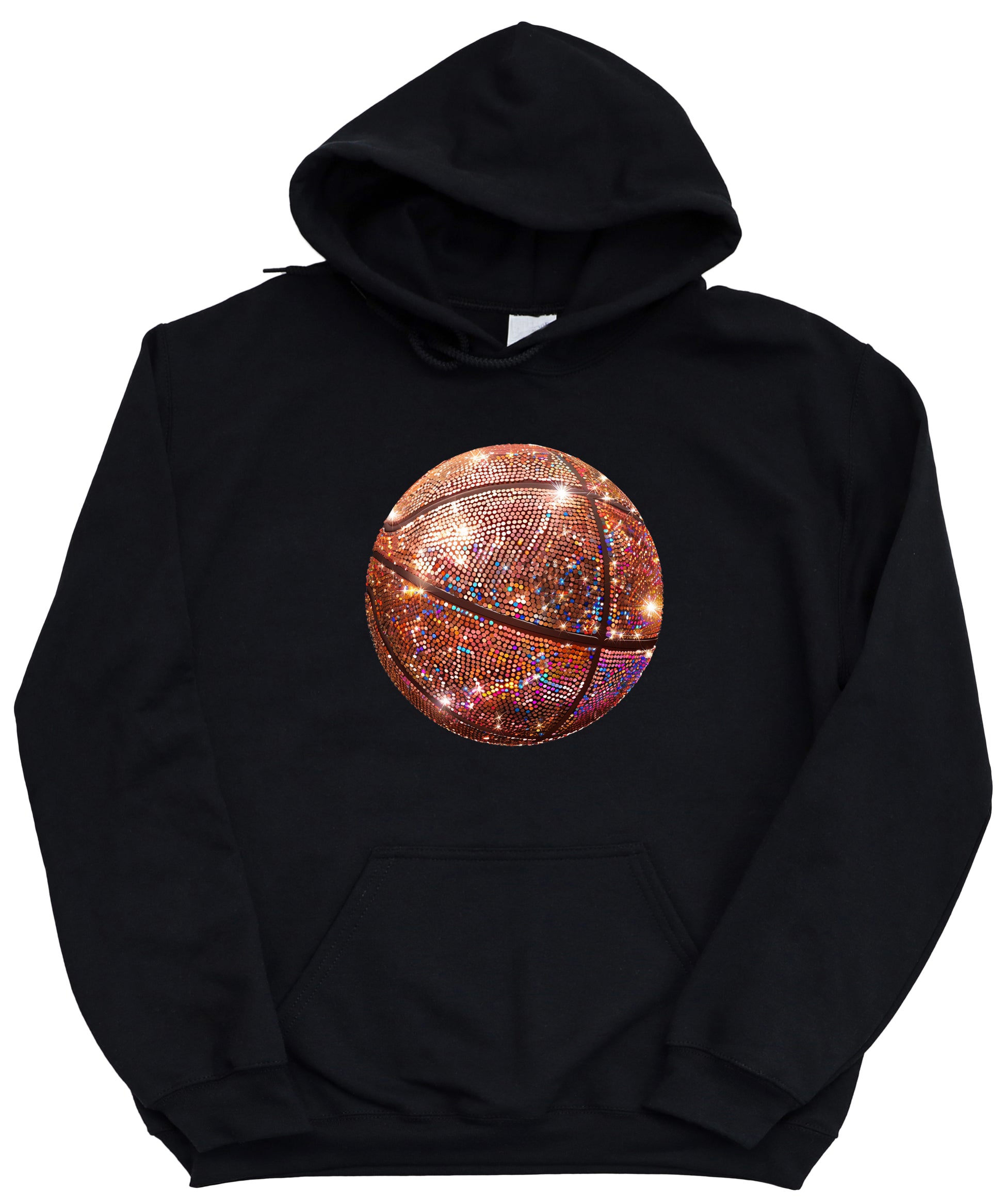 Glitter basketball hoodie in Black - view 7