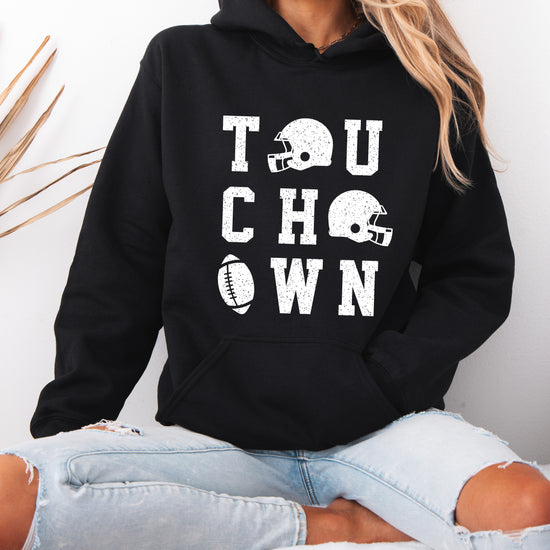 Touchdown football hoodie Black view 7