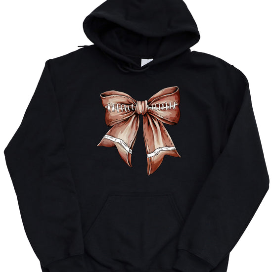 Football Coquette Bow fleece hoodie in Black - view 7