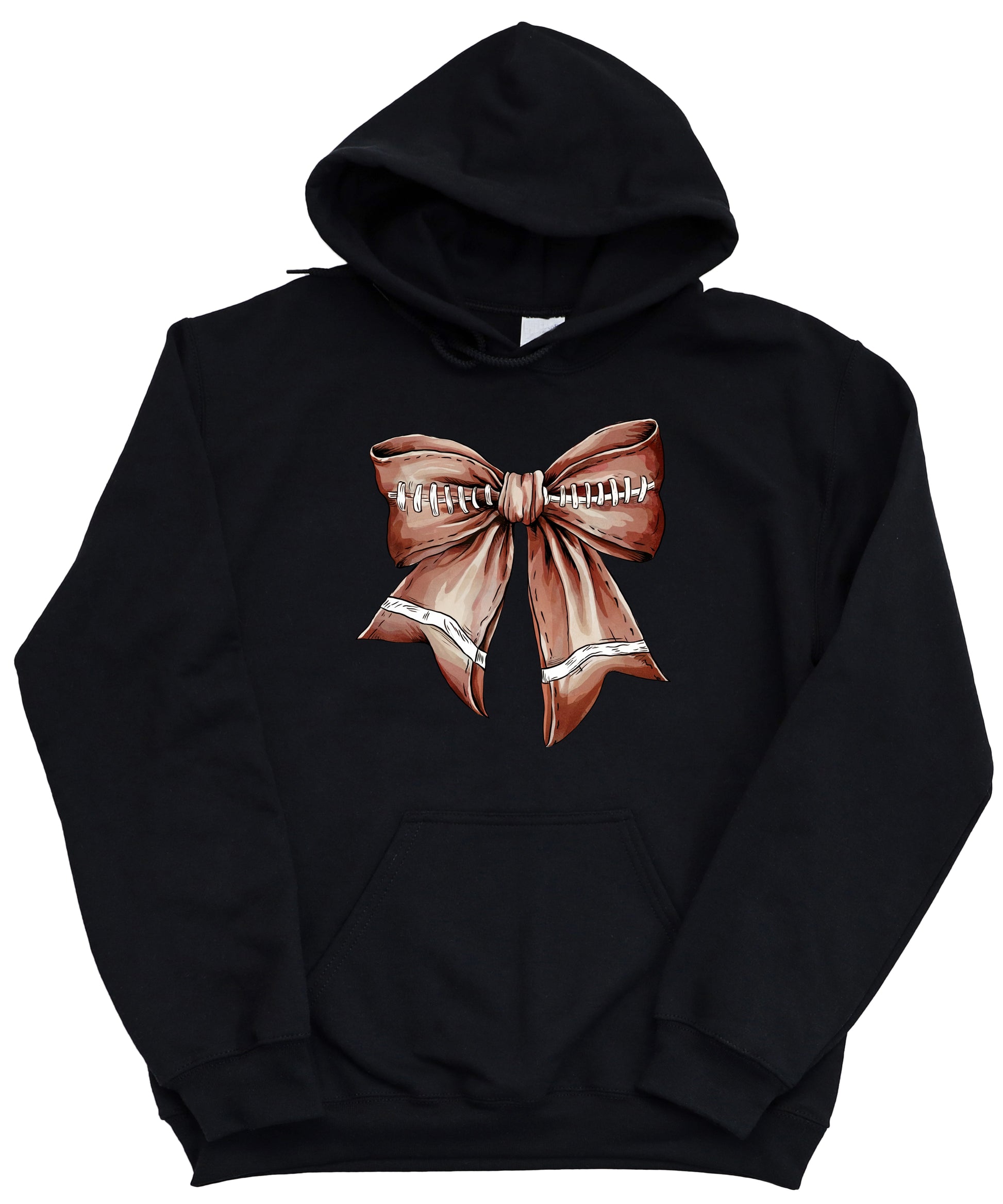 Football Coquette Bow fleece hoodie in Black - view 7