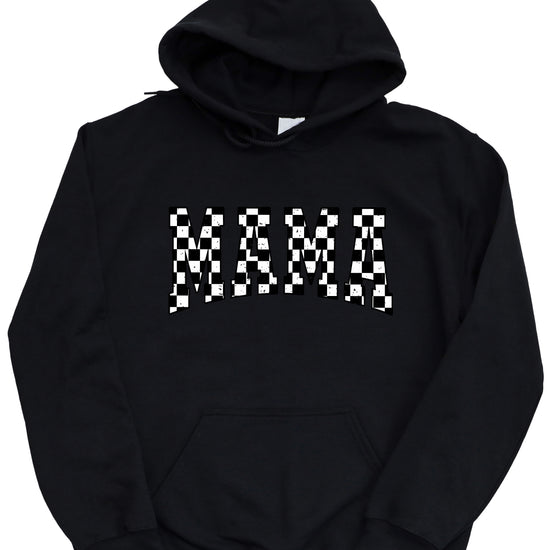 Checkered Mama hoodie for women in Black - view 7