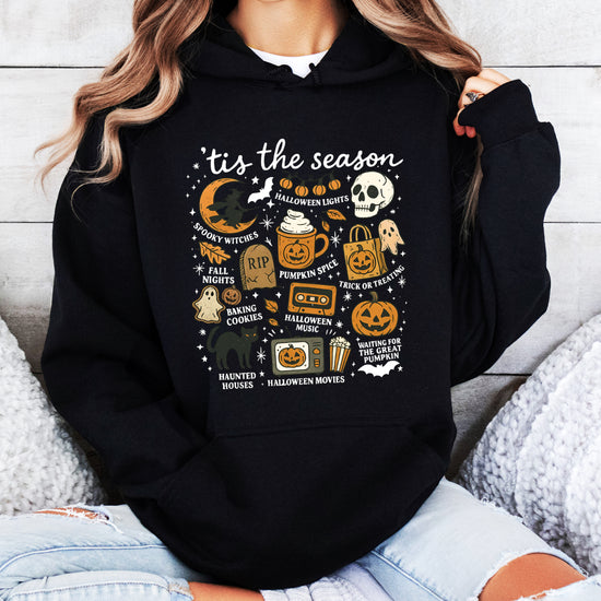 Tis The Season Halloween retro collage hoodie in Black - view 7