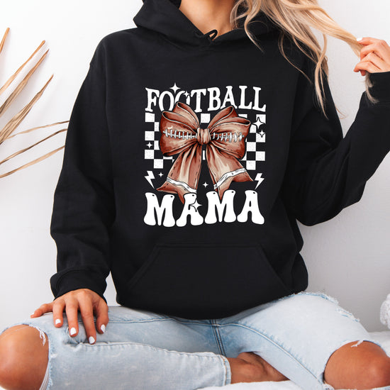 Football Mama Hoodie for Women – Black view 7