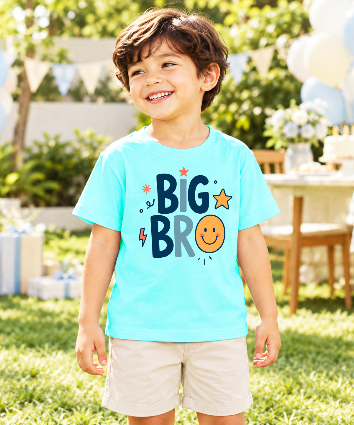 Big Bro Shirt for Boys Big Brother Sibling Reveal Tee in Chill view 4