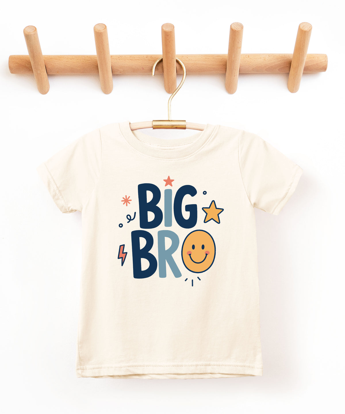 Big Bro Shirt for Boys Big Brother Sibling Reveal Tee in Natural view 2