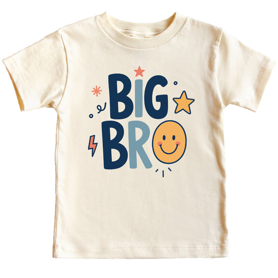 Big Bro Shirt for Boys Big Brother Sibling Reveal Tee in Natural view 4