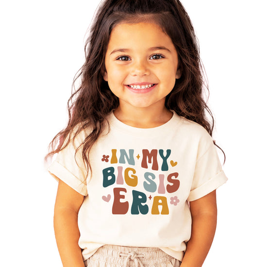 'In My Big Sis Era' girls' graphic tee in Natural, alternate view 3