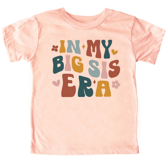 'In My Big Sis Era' girls' graphic tee in Peach, alternate view 4