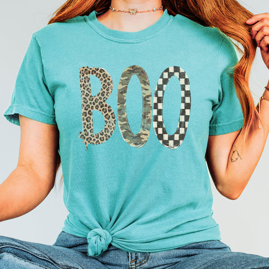 Seafoam Boo Halloween Comfort Colors 1717 tee, additional product view
