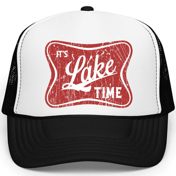 It's Lake Time Summer Classic 5 Panel Foam Front Mesh Snap Back Trucker Hat