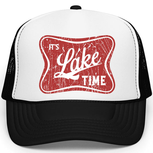 It's Lake Time Summer Classic 5 Panel Foam Front Mesh Snap Back Trucker Hat