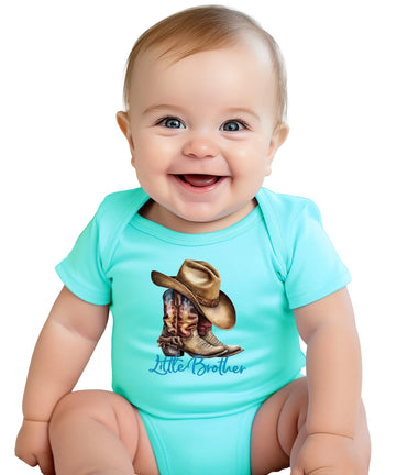 Little Brother Cowboy Boots Bodysuit - Chill 1